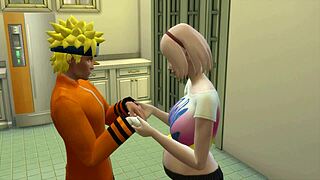 Hinata's Naruto Cap4: Sakura Teaches Kitchen Fuck Like With Hinata