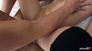 first time getting double creampie in her hairy pussy doesn't this cute japanese teen look shocked?
