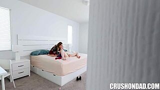 Watching boyfriend pound petite stepdaughter's tight holes up close