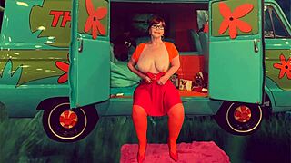granny velma dinkley gets haunted mystery fuck and creampie