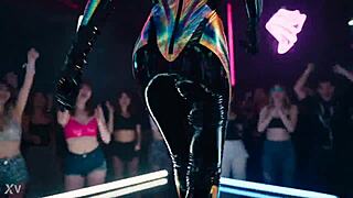 Lesbian fun in the club tonight