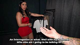 A busty milf cheats on her husband but her brother in law wants a taste of her pussy too