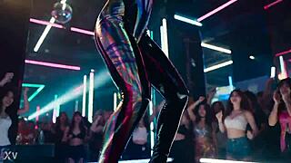 Lesbian fun in the club tonight