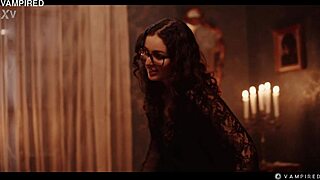 Nerdy Vampire Leana Lovings Bites Asian Rikako into Wet Lesbian Craving