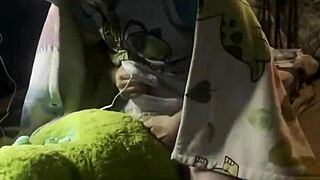 diaper mickel humping his stuffy with a magic wand diapercumming