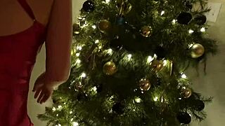 cute wife pussy and ass glazed under the tree
