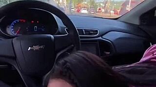 Kriok - teen was caught giving blowjob in the car in daylight