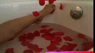 Relaxing bathroom time in the shower