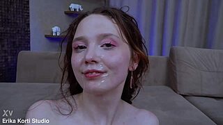 First dap beautiful teen 18+ akina asmus gets double anal penetration for the first time from four big cocks eks409