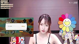 korean bj dance with sexy asian babe moving her body