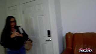 Brunette cutie celeste fingers her wet pussy before deep banging