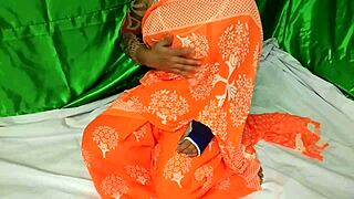 Indian hairy pussy on the ranch with outdoor fucking