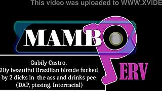 gabily castro blonde fucked by two dicks in ass