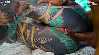 hardcore stud goes deep in the tattooed babe anal like never before