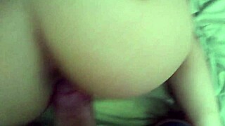 doggy style with a cute big ass in a blue miniskirt