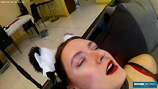 Redhead violet spice comes for another round of hard sex