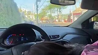 Kriok - teen was caught giving blowjob in the car in daylight