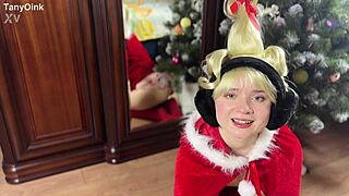 Cindy lou does christmas cosplay asmr in uniform
