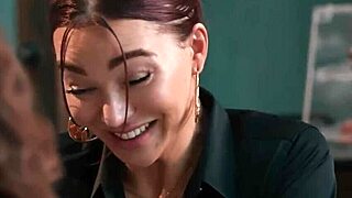 busty shemale emma rose bangs her college gf in public cafe