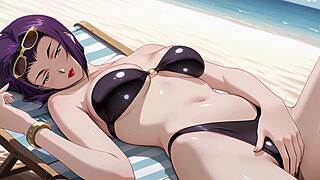 Faye valentine beach sex turns wild