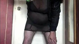 Crossdresser swallows pee for free video!