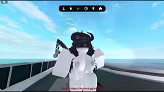 emo girl plays fun game in roblox condo