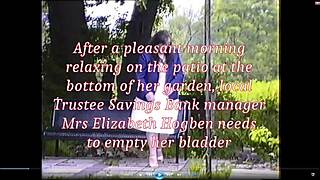 Bank manager elizabeth hogben pees in her back garden