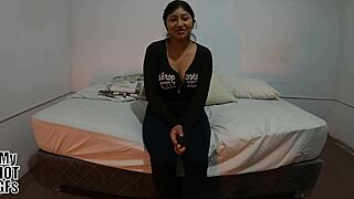 Kiomi comes for a porno casting and rides cock