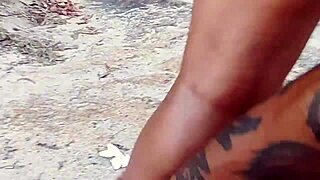 Horny wife gets facial from stranger at beach