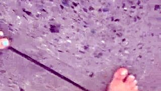 Dirty calloused soles
