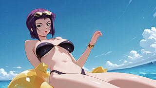 Faye valentine beach sex turns wild