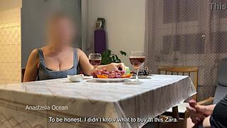 My husband jerks off hidden in front of my stepmom under the table