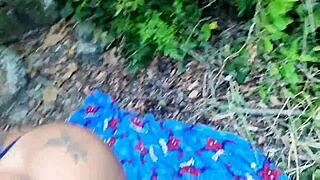 Horny wife gets facial from stranger at beach