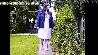 Bank manager elizabeth hogben pees in her back garden