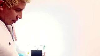 Horny mama gives blowjobs to stepson friend after peeping