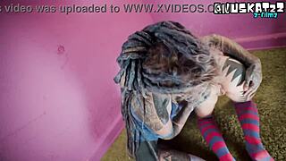 tattooed lovers share a wild strap on session
