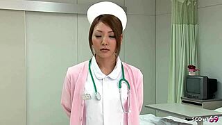 japanese teen nurse seduces to intense orgasm with hitachi