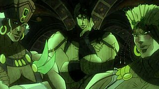 Jojo pillar men theme becomes true porno for strong
