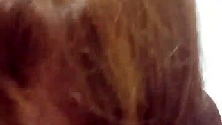 mature brunette gives pov blowjob and handjob