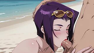 Faye valentine beach sex turns wild