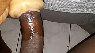 Jerking off s12 e6 with big black caribbean cock