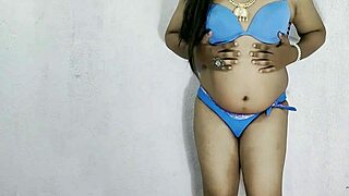 Blue Bikini Part 5 - Crossdressing By Indian Shemale