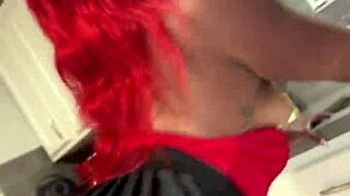 redhead twerking her creamy pussy on dick