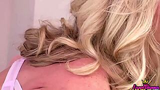 big-titted blonde babe gets fucked and creamed