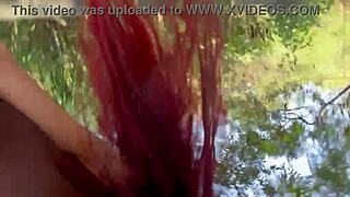 Wife visits the park and meets two older men outdoors
