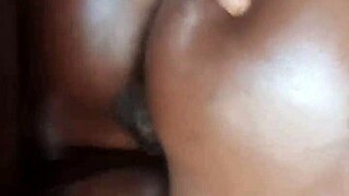 strong massive black dick piping a black african girl down