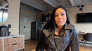 Face fucked petite latina in extreme pov blowjob