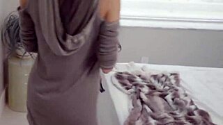 Stepmom silences bratty stepson with oral