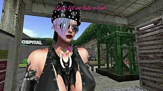 Second life black man fucks latina biker hard