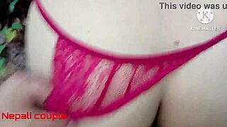 Nepali girl in red bikni fucked at jungle